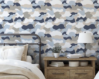 Camouflage Wallpaper • Vinyl-Free •  Non-toxic