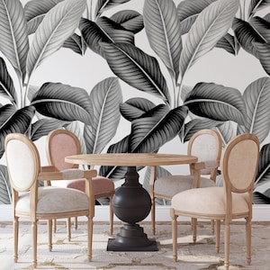 Antigua Palm Mural  Peel 'n Stick or Prepasted Wallpaper • Vinyl-Free •  Non-toxic