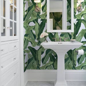Catalina Palms Standard Scale - Removable or Traditional Wallpaper • Vinyl-Free •  Non-toxic