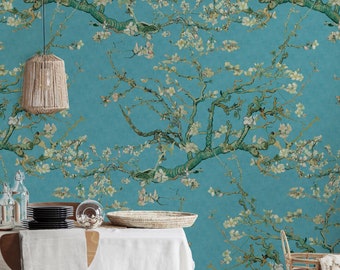 Almond Blossoms  Peel 'n Stick or PrePasted Wallpaper Removable• Vinyl-Free •  Non-toxic