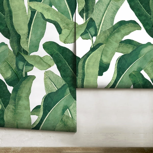 Large Scale Catalina Palms  - Removable or Traditional Wallpaper • Vinyl-Free •  Non-toxic