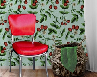 Vintage Berry • Easy to Apply Removable Peel 'n Stick Wallpaper • Vinyl-Free •  Non-toxic