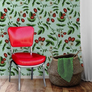 Vintage Berry • Easy to Apply Removable Peel &#39;n Stick Wallpaper • Vinyl-Free •  Non-toxic