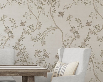 Chaumont | Tranquil | Peel 'n Stick or PrePasted Wallpaper | Vinyl-Free | Non-toxic