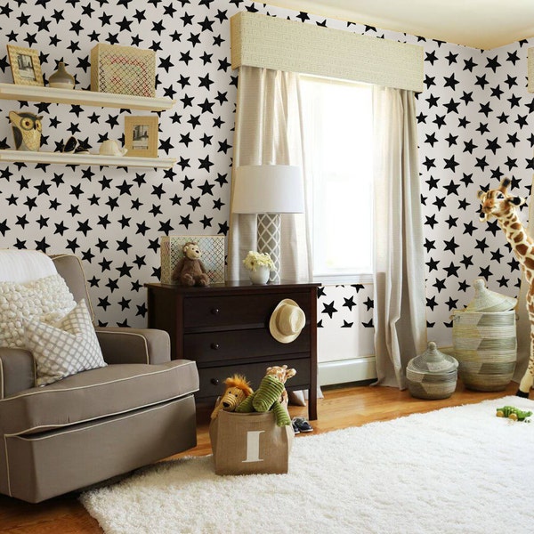 Starlight Removable Peel 'n Stick Wallpaper Custom Lengths and Widths! • Vinyl-Free •  Non-toxic