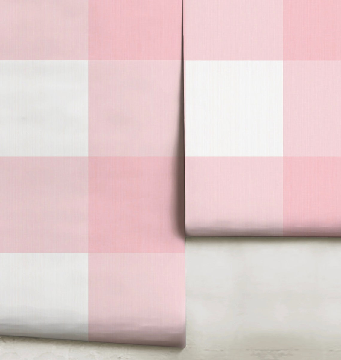 Large Buffalo Check Pink Removable Wallpaper Peel &rsquo;n - Etsy