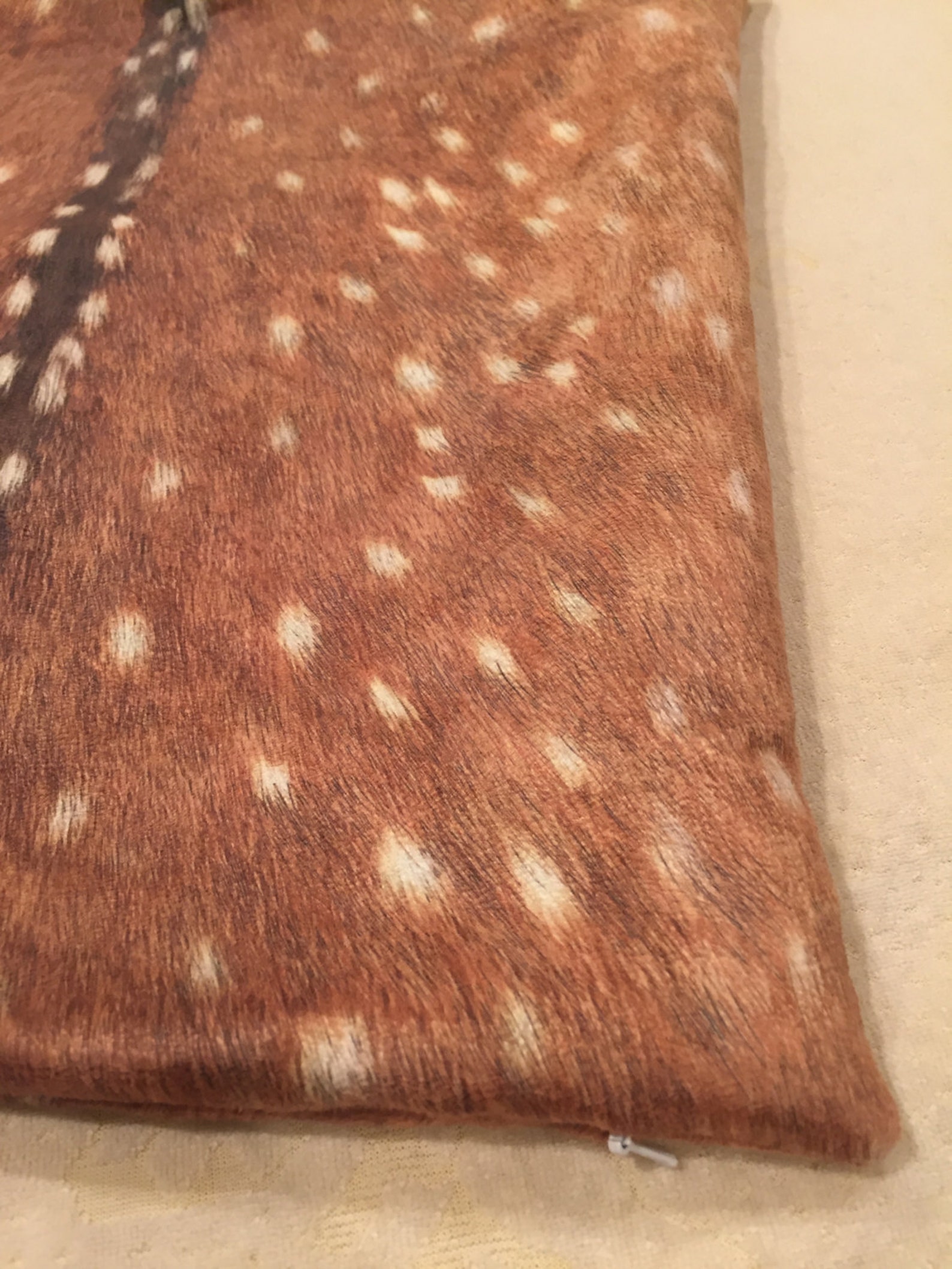 Luxe Axis Faux Deer Hide Pillow Cover Etsy