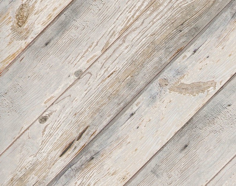 Whitewashed Plank Repositionable Peel 'n Stick Wallpaper Custom Sizes and colors Vinyl-Free Non-toxic image 2