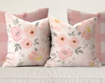 Amara Floral & Gingham Pillow Covers