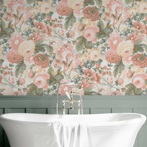 Genevieve Pastel | Peel 'n Stick or Traditional Wallpaper | Made in the USA! • Vinyl-Free •  Non-toxic