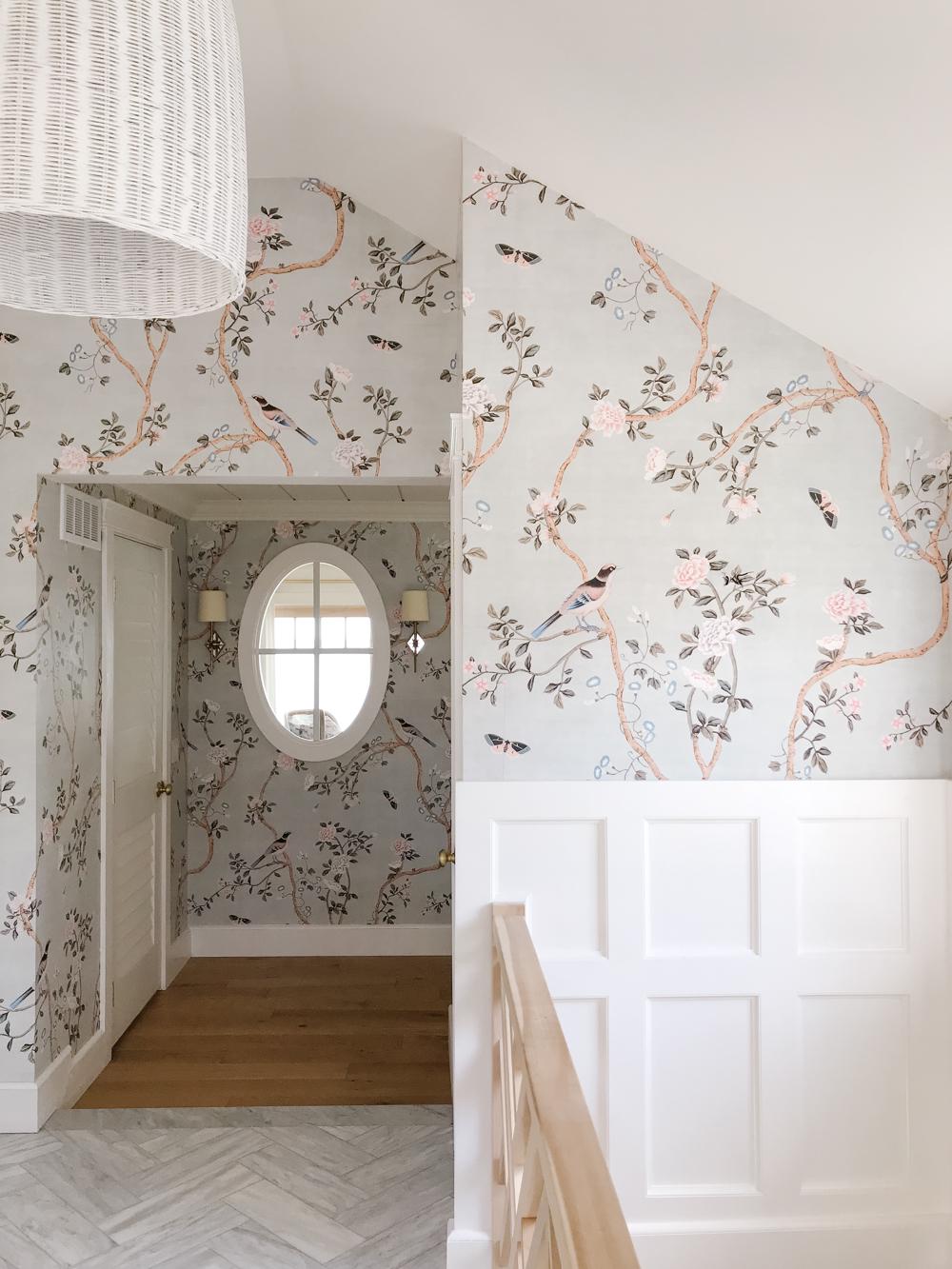 Avignon Chinoiserie | Silver Lake | Peel 'n Stick or PrePasted Wallpaper Removable • Vinyl-Free •  Non-toxic