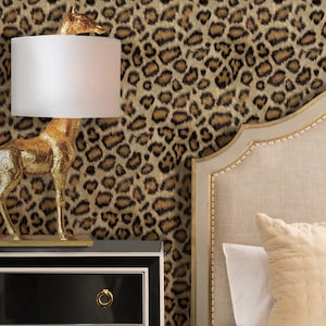 Leopard | Peel n Stick or Traditional Wallpaper | Made in the USA! • Vinyl-Free •  Non-toxic