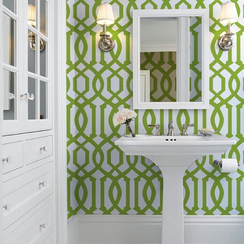 Bamboo Trellis Repositionable Peel 'n Stick Wallpaper Etsy