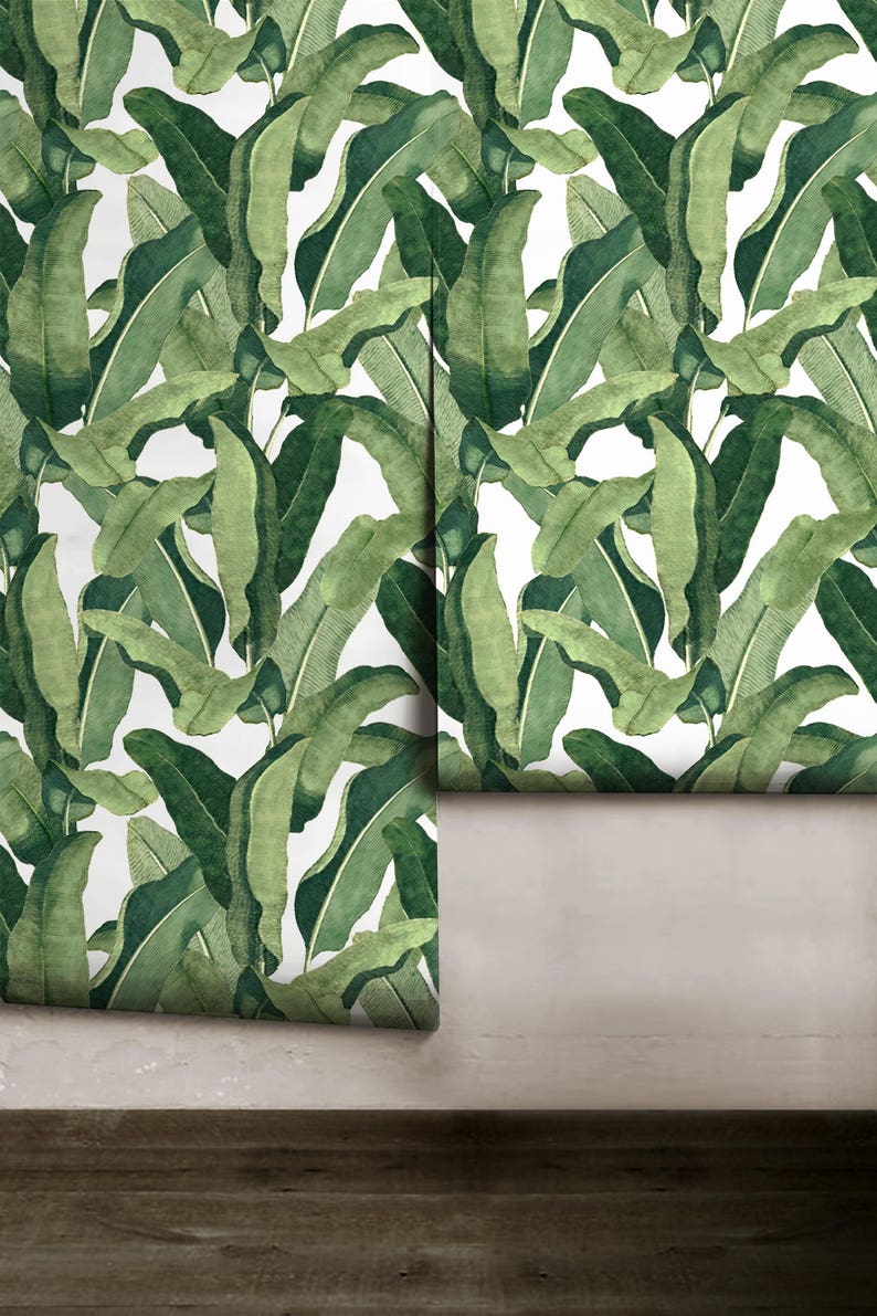 Catalina Palms Standard Scale Removable or Traditional Wallpaper Vinyl-Free Non-toxic image 2