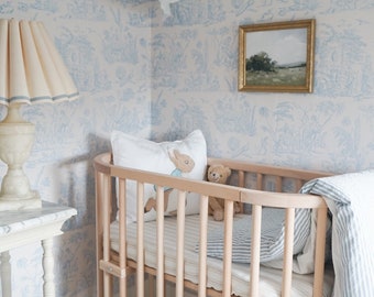 Marseilles Toile // Atticus Peel 'n Stick or PrePasted Wallpaper Removable • Vinyl-Free •  Non-toxic