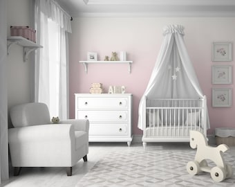 Pink Ombre || Peel 'n Stick or Traditional Prepasted Wallpaper | Custom Colors | Made in the USA • Vinyl-Free •  Non-toxic