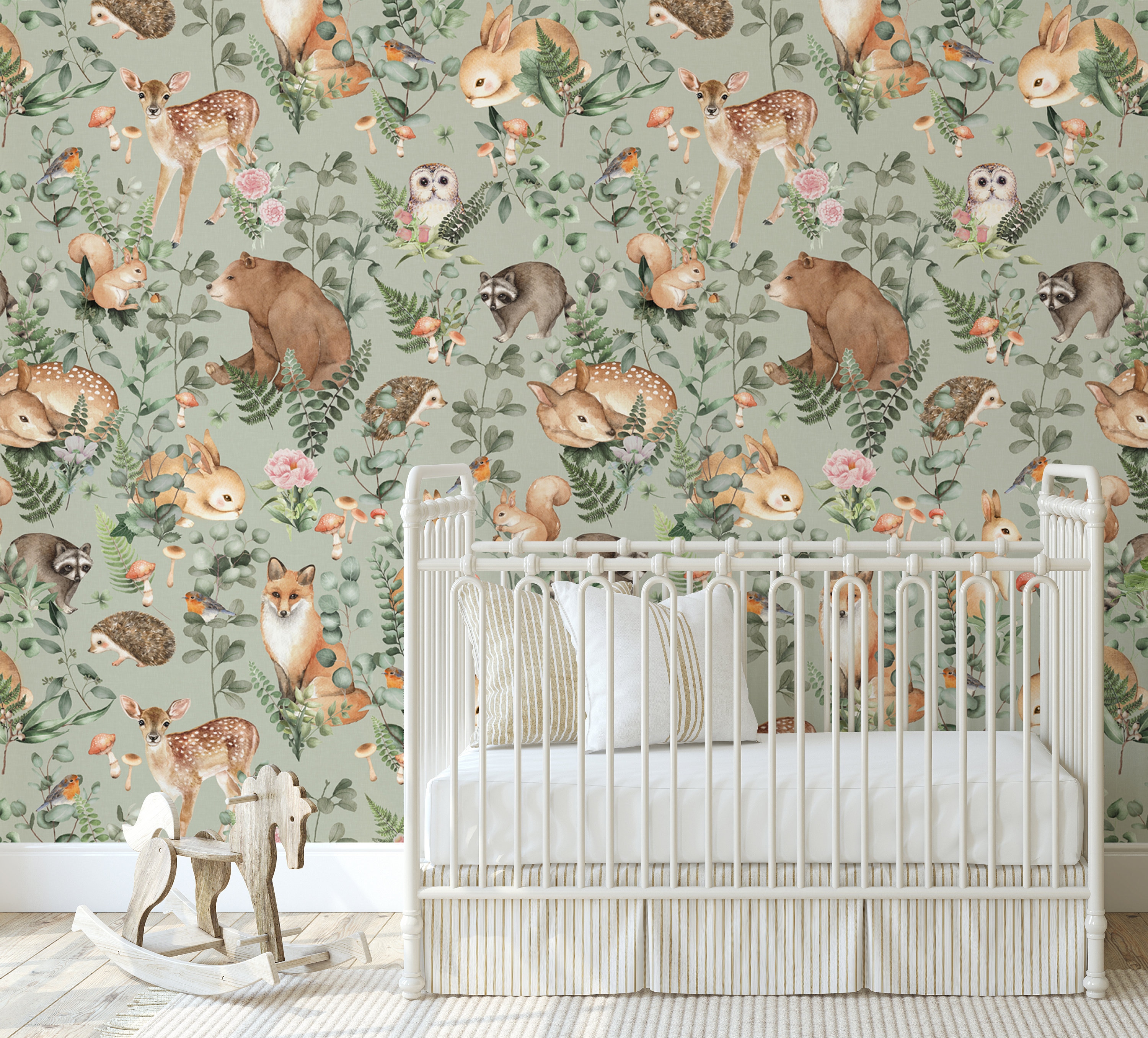 Sage Green Cubes Wallpaper  Peel and Stick  The Wallberry