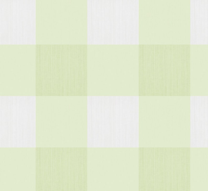 Small Buffalo Check 4 inch // Honeydew Removable Peel 'n Stick Wallpaper Vinyl-Free Non-toxic image 2