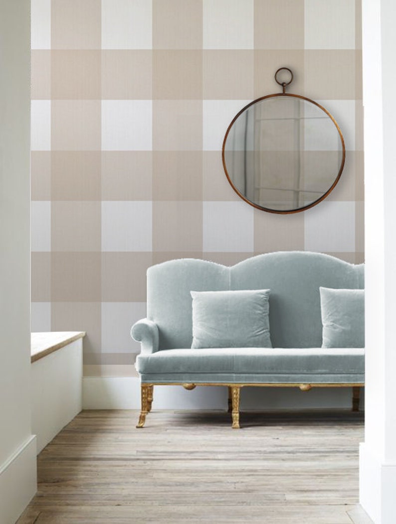 Large Buffalo Check Removable Peel 'n Stick Wallpaper Etsy