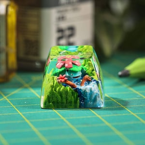 Venusaur Pokemon Artisan Keycaps, Custom Resin Keycap For Mechanical Keyboard, Unique Gamer Gift, Gaming Setup Decor, Pokemon