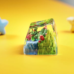 Mega Sceptile Pokemon Artisan Keycap, Custom Resin Keycap For Mechanical Keyboard, Unique Gamer Gift, Gaming Setup Decor, Pokemon
