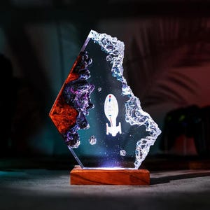 USS Voyager Star Trek harslamp, nachtlampje ruimteschip, scifi led-display, federatieventilator bureau decor cadeau