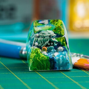 Tangela Pokemon Artisan Keycap, Custom Resin Keycap For Mechanical Keyboard, Unique Gamer Gift, Gaming Setup Decor, Pokemon Collectible