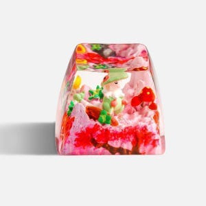 Breloom Pokemon Artisan Keycap, Custom Resin Keycap For Mechanical Keyboard, Unique Gamer Gift, Gaming Setup Decor, Pokemon Collectible