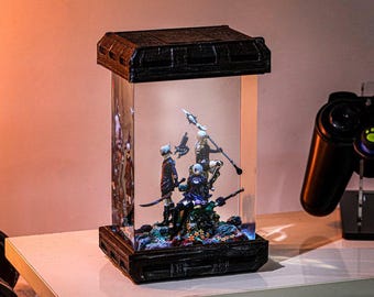 Lámpara de diorama de resina N.ier Aut.om.ata, terrario, luz de noche personalizada, miniatura, regalos para gamers, lámpara de diorama, regalos para gamers para él
