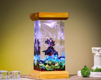 Itachi Uchiha From Naruto Resin Night Light Night Light, LED Anime Night Light, Collector Display Piece, Resin Art Sculpture