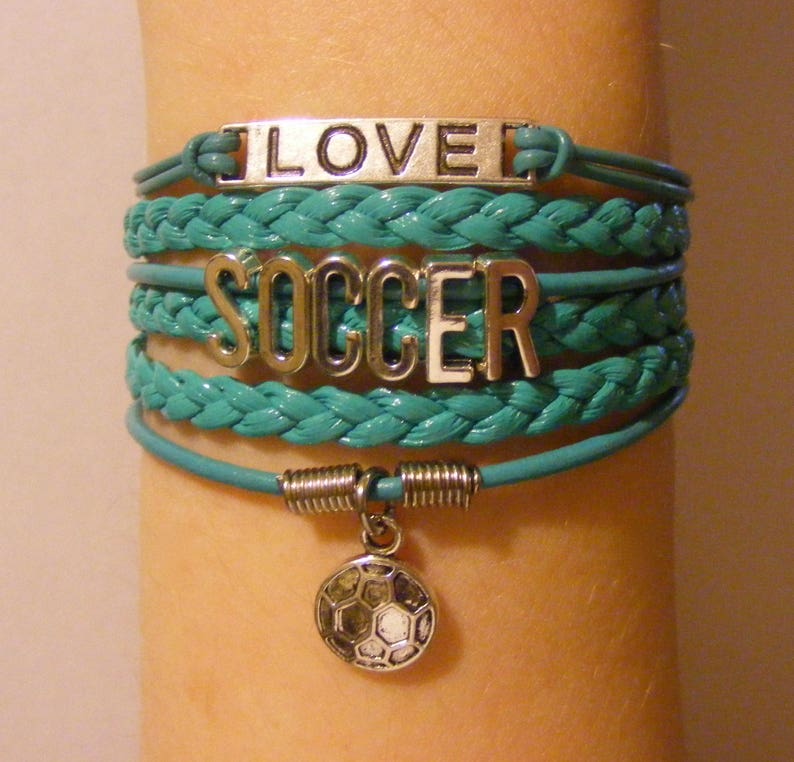 Soccer bracelet soccer jewelry sports bracelet sports Etsy
