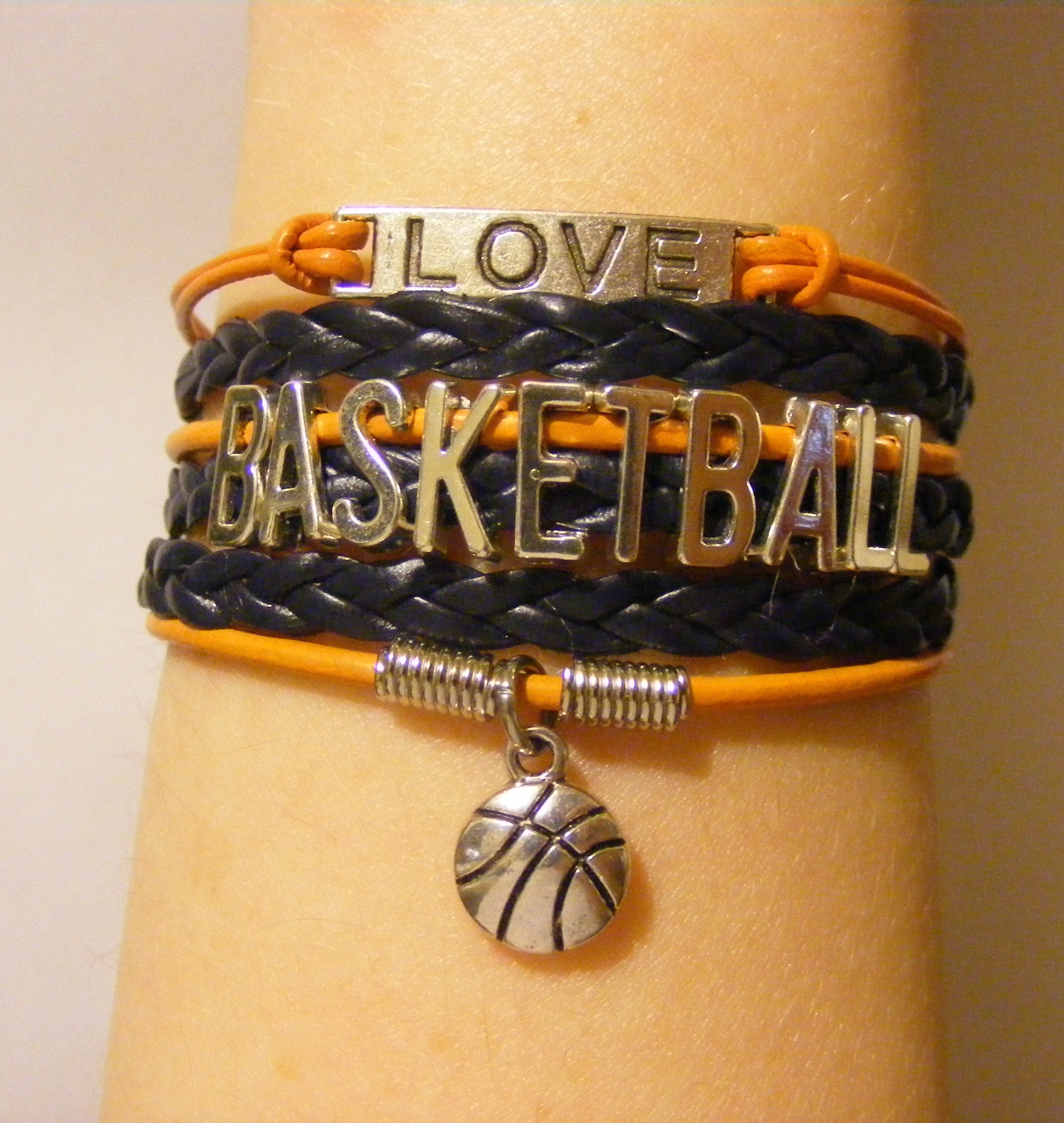 Basketball bracelet basketball jewelry sports bracelet Etsy