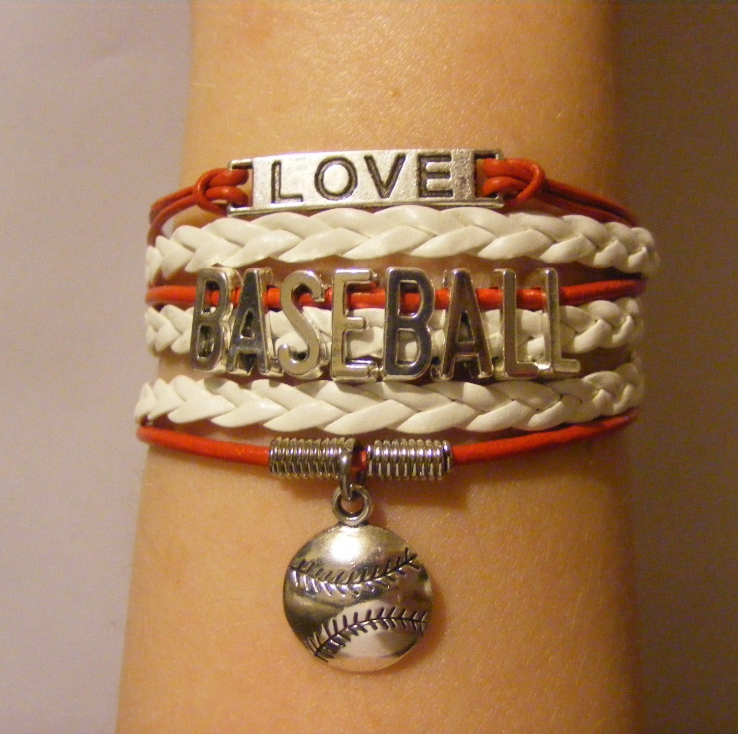 Baseball bracelet baseball jewelry sports bracelet sports Etsy