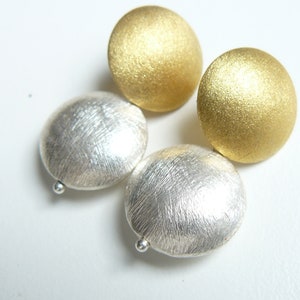 Earrings 925 silver gold-plated with silver