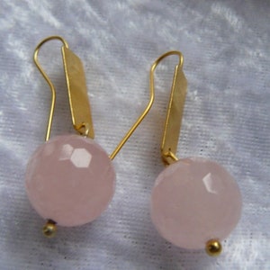 Rose quartz earrings image 2