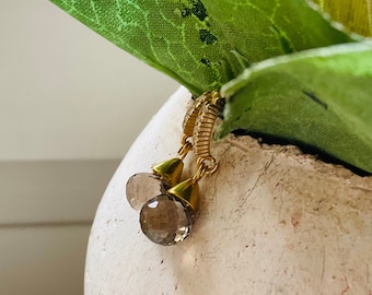 Smoky quartz earrings