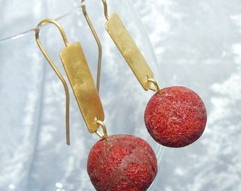 Boucles d’oreilles en corail