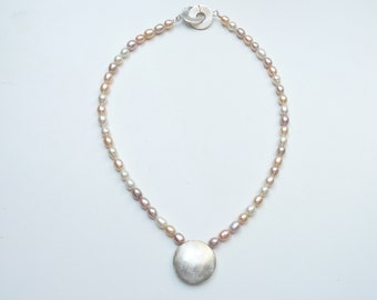 Rice grain pearls with 925 silver