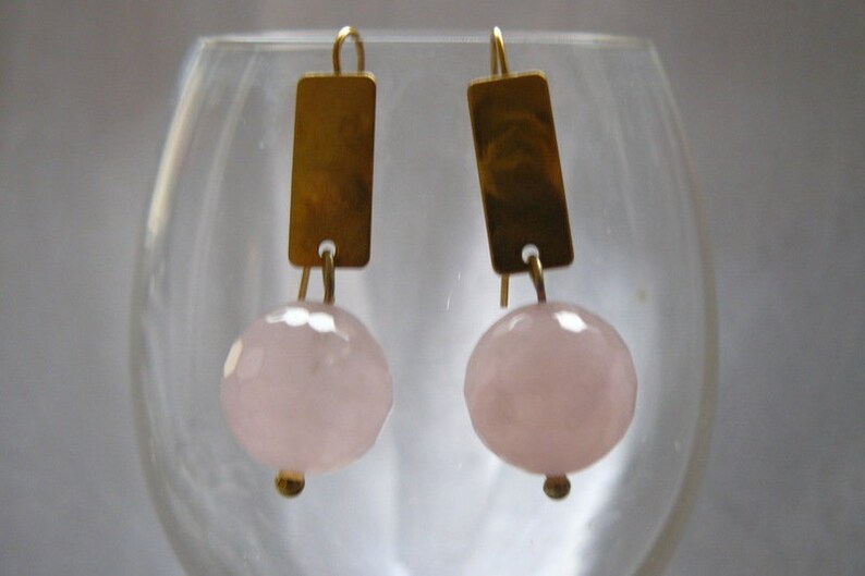 Rose quartz earrings image 3