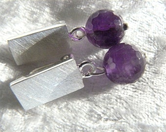 Amethyst Earclip 925 Silver