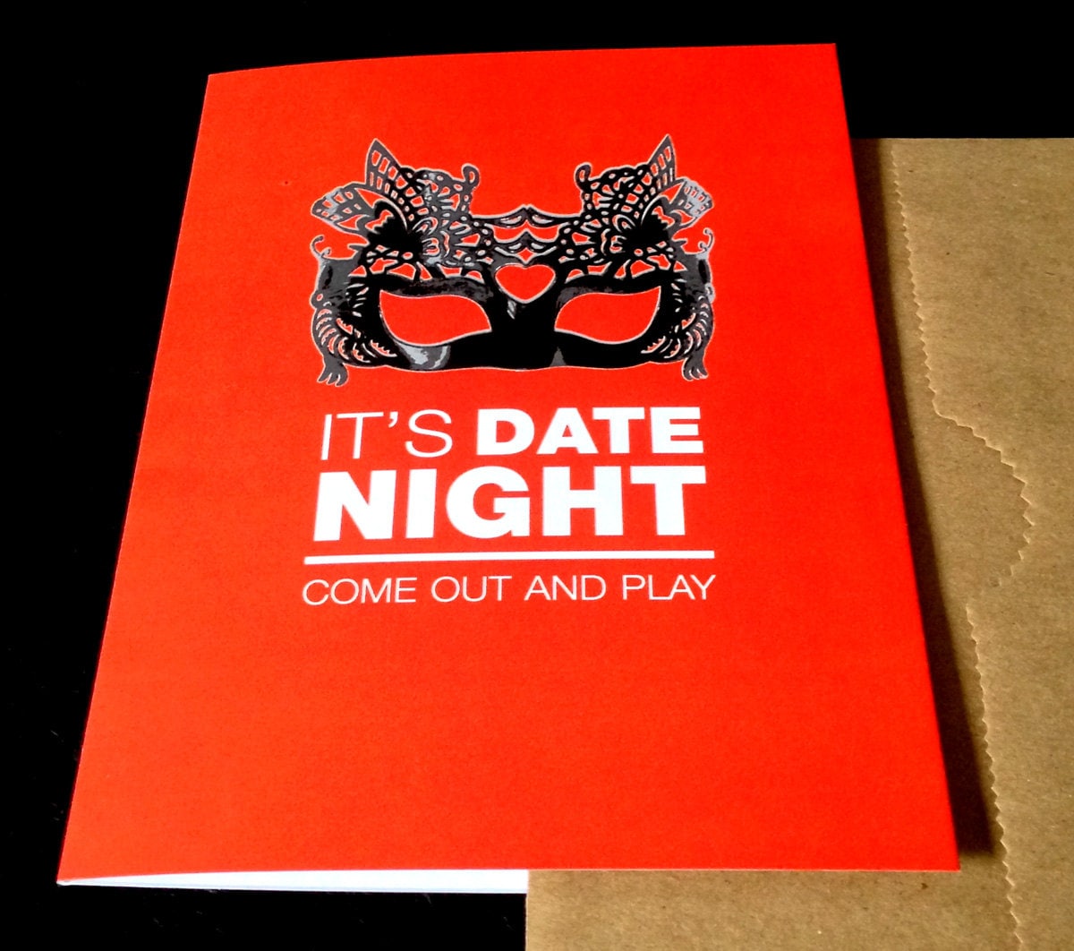 036 Date night invitation.Naughty night out card. Couples ...
