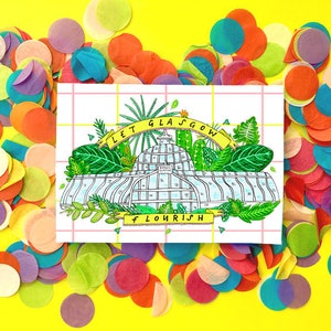Lasciate Glasgow fiorire cartolina d'auguri, vuoto per tutte le occasioni