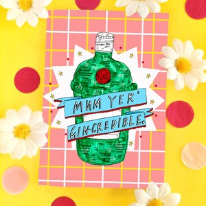 Moeder zijn je GIN-geloofwaardig Moederdag wenskaart, Gin Mothers Day Card