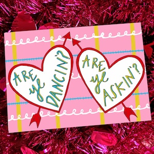 Bent u DANICIN? Bent u 'ASKIN? Valentines Card, Eigenzinnige Schotse Saying Card