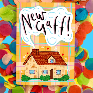 Nieuwe Gaff! Housewarming Kaart