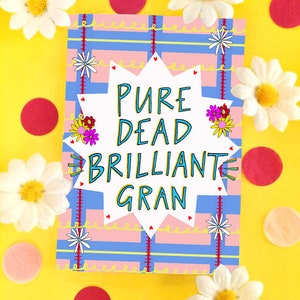 Pure dood briljante Gran Moederdag wenskaart, Schotse Slang Card voor een fantastische grootmoeder