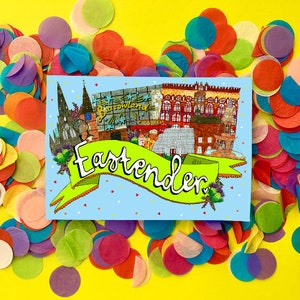 East Ender, East End van Glasgow Card, East End monumenten kaart, leeg voor alle gelegenheden