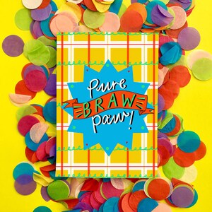 Pure BRAW Paw, Carta d'auguri per la festa del papà, Biglietto da giorno dello slang scozzese