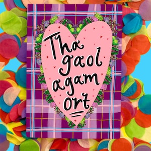 Dat is de gevangenis! (Ik hou van jou! in het Gaelic) Wenskaart