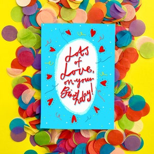 Muito amor no seu aniversário! Cartão de boas vindas